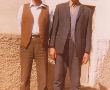 Babam ve Hüseyin Dayı, Yahyalı, 1980.